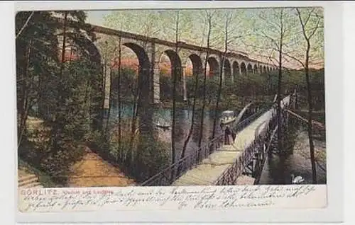 27525 Ak Görlitz Viadukt und Laufsteg 1905