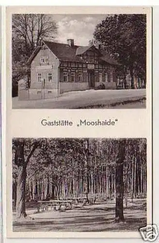 28044 Ak Gaststätte Mooshaide Kühnhaide b Grünhain 1958