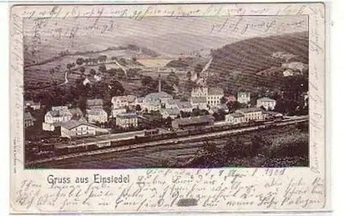 26062 Ak Gruss aus Einsiedel Totalansicht 1901