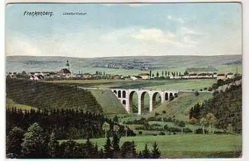 26004 Ak Frankenberg Lützelthal Viaduct 1910