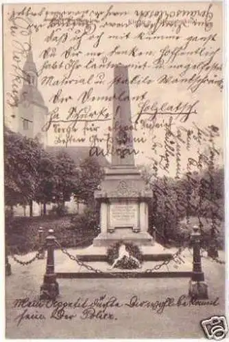 26189 Ak Bad Lausick Kirche und Kriegerdenkmal 1910
