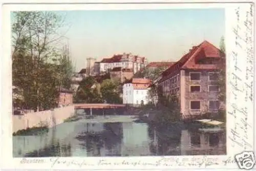 26383 Ak Bautzen Partie an der Spree 1900