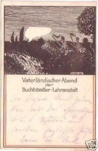 26704 Künstler-Ak Vaterländischer Abend Leipzig 1915