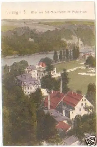 27580 Ak Leisnig in Sa. Blick auf Bad Mildenstein 1909