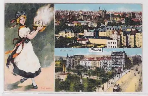 25746 Mehrbild Ak Plauen Albertplatz 1927