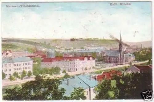 25791 Ak Meißen Triebischtal Kath. Kirche um 1910