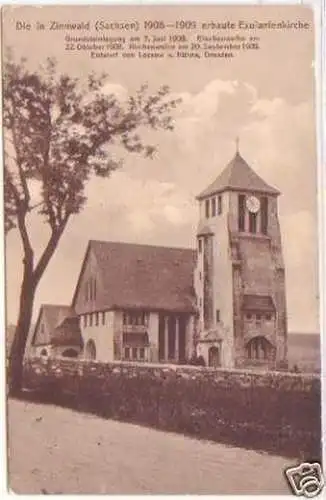 25570 Ak die in Zinnwald erbaute Exulantenkirche 1916