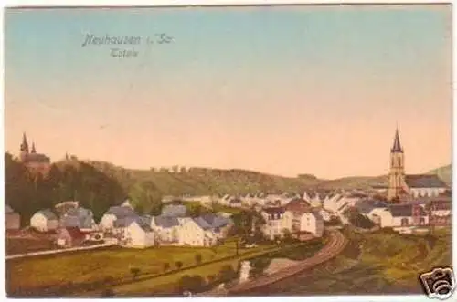 25740 Ak Neuhausen in Sachsen Totalansicht 1908