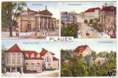 25754 Mehrbild Ak Plauen Bahnhofstraße usw. 1935