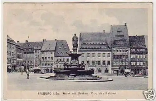 25220 Ak Freiberg Denkmal Otto des Reichen 1919