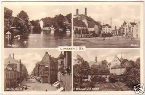 20436 Mehrbild Ak Limbach in Sachsen Rittergut usw.1940