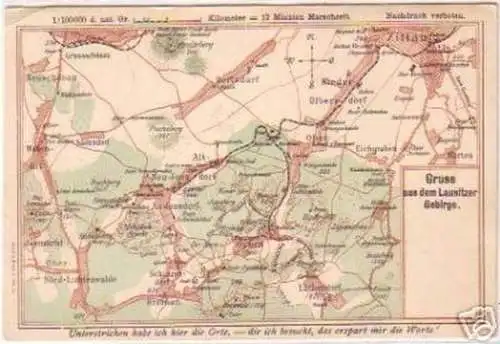 19350 Ak Gruß aus dem Lausitzer Gebirge um 1900