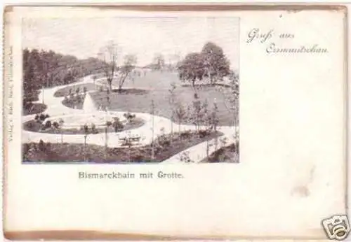 17672 Ak Gruß aus Crimmitschau Bismarckhain um 1900