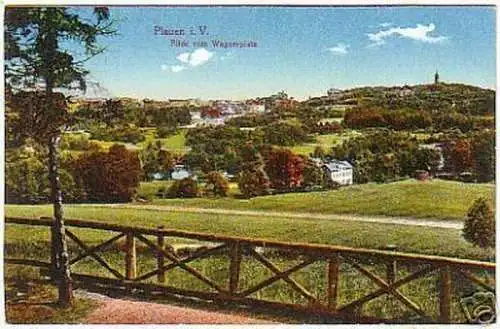 16203 AK Plauen i. V. Blick vom Wagnerplatz 1922