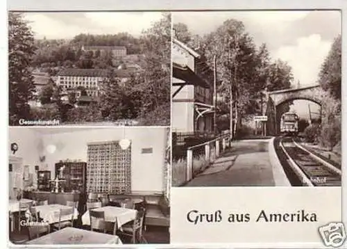 12092 Mehrbild Ak Gruß aus Amerika Bahnhof usw. 1977