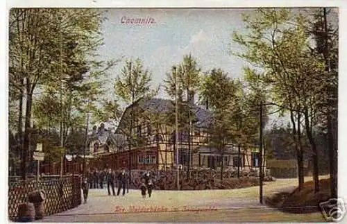 07961 Ak Chemnitz Waldschänke im Zeissigwald 1907