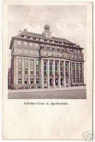 07590 Ak Arbeiter-Turn- und Sportschule Leipig um 1925