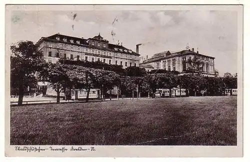 48766 Ak Dresden Neustadt Waldschlößchen Terrassen um 1940