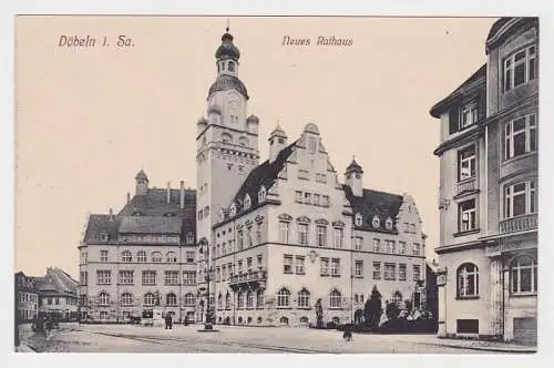 94688 Ak Döbeln in Sa. neues Rathaus um 1910