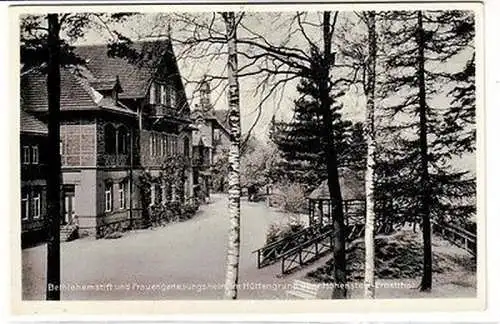 65604 Ak Hüttengrund über Hohenstein-Ernstthal Bethlehemstift Genesungsheim 1938