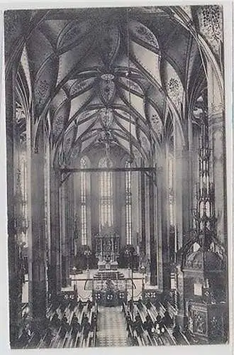 63628 Ak Annaberg im Erzgebirge Inneres der St. Annenkirche um 1920