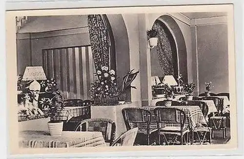 63737 Ak Augustusburg Erzgeb. Hotel Waldhaus Innenansicht Veranda um1930