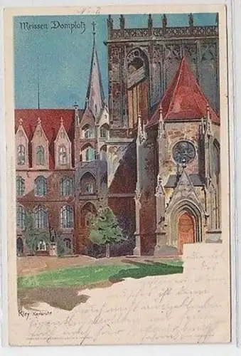 62998 Künstler Ak Meissen Domplatz 1899