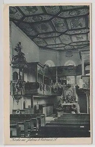 59543 Ak Kirche zu Jahna b. Ostrau i. Sa. Heimatschutzpostkarte um 1930