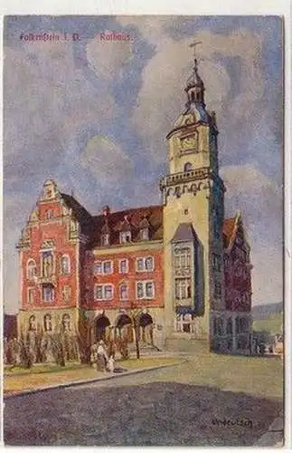 60300 Ak Falkenstein im Vogtland Rathaus 1913