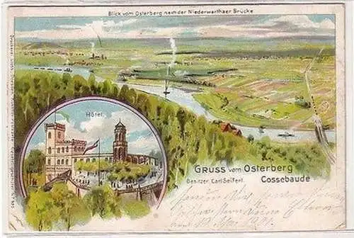 58928 Ak Lithographie Gruß vom Osterberg Cossebaude 1901