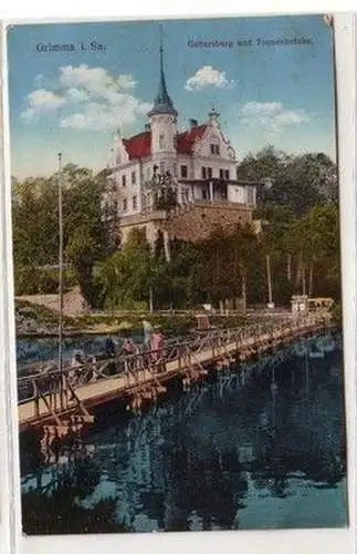 52412 Feldpost Ak Grimma Gattersburg und Tonnenbrücke 1915