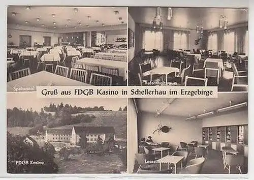 55412 Ak Gruß aus FDGB Kasino in Schellerhau im Erzgebirge 1968