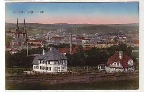 39249 Ak Oelsnitz im Vogtland Totalansicht 1917