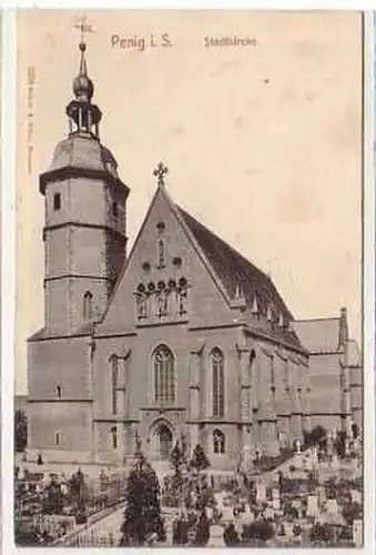 38955 Ak Penig in Sachsen Stadtkirche um 1900