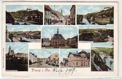 38999 Mehrbild Ak Penig in Sachsen 1907