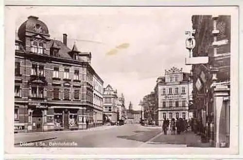 38312 Ak Döbeln in Sachsen Bahnhofstrasse 1949