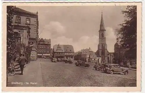 37679 Ak Stollberg in Sachsen Markt um 1940