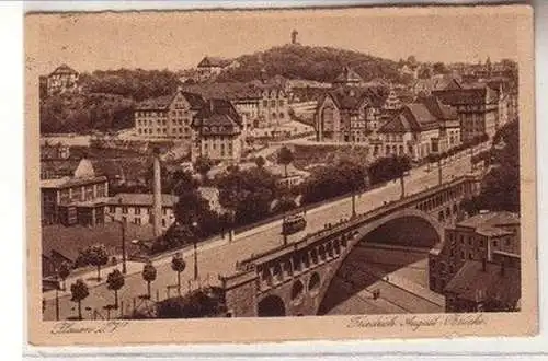 37741 Ak Plauen im Vogtland Friedrich August Brücke 1926