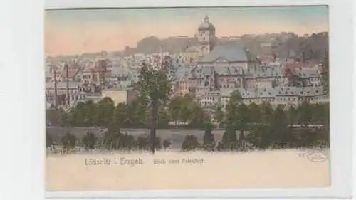 36737 Ak Lössnitz im Erzgeb. Blick vom Friedhof um 1900