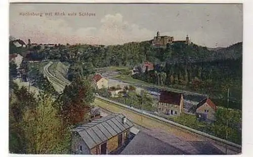 36300 Ak Rochsburg mit Blick aufs Schloss 1909