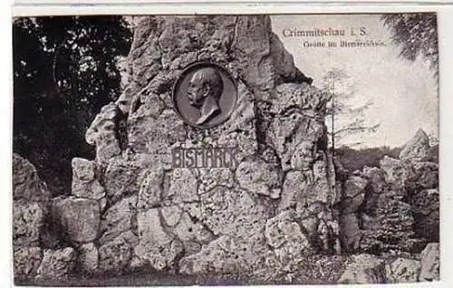 36261 Ak Crimmitschau Grotte im Bismarckhain um 1910