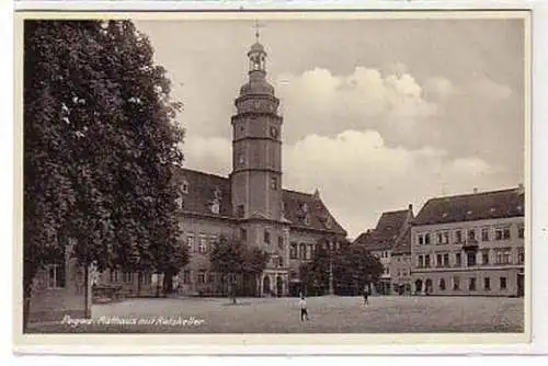 36125 Ak Pegau Rathaus mit Ratskeller 1938