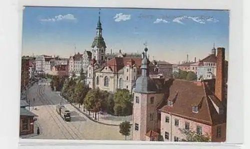 35142 Feldpost Ak Leipzig Johannisplatz mit Kirche 1915