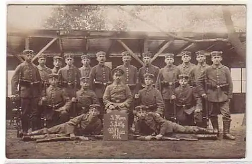 34981 Foto Ak Soldaten 5. Komp. 5. Abtlg. Wilkau 1917