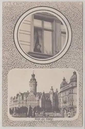 3/20 Mehrbild Ak Gruss aus Leipzig neues Rathaus 1911