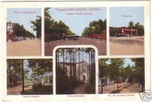 28710 Mehrbild-Ak Truppen-Übungsplatz Zeithain 1916