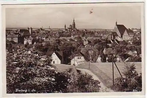 28641 Foto Ak Freiberg in Sachsen Totalansicht 1931