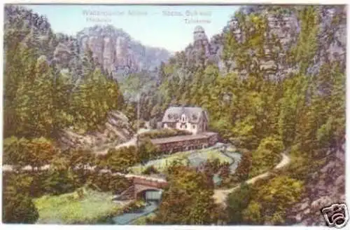 28546 Ak Waltersdorfer Mühle sächsische Schweiz 1915