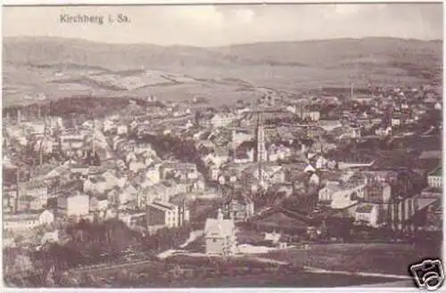 27915 Ak Kirchberg in Sachsen Totalansicht 1913