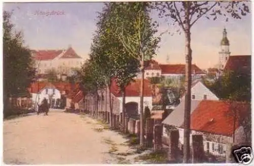 27383 Ak Königsbrück Straße mit Pferdekutsche 1917